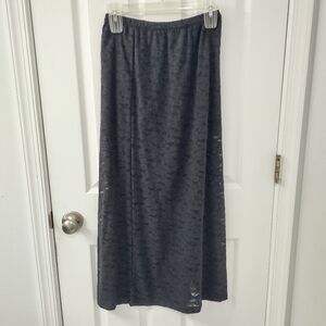 NWT Aerie Vintage Lace Midi Skirt True Black Size XS